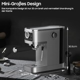 thumbnail of Siebträgermaschine Espressomaschine Edelstahl, Kaffeemaschine für Cappuccinoo, Manometer, Milchaufschäumer, 20-Bar Pumpe, Touchscreen, 1350W, 1.3L