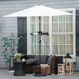 thumbnail of Outsunny Aquecedor Elétrico de Exterior com 3 Painéis 1000W Aquecedor de Infravermelhos com Controlo Proteção IPX5 87x75x22cm Preto