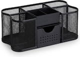 thumbnail of Relaxdays Schreibtisch Organizer, Büro Organizer mit Stiftehalter & Schublade, Metall, HBT: 10 x 23,5 x 11,5 cm, schwarz