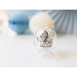 thumbnail of 3 Mini Kuchenständer mit Glocke 5x7cm Kunststoff Kuchenglocke mit Fuß Gastgeschenke Hochzeit Geburtstag Deko Cupcake Ständer Tischeko Klar Transparent