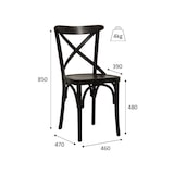 thumbnail of METRO PROFESSIONAL Cross restaurantstoel, set van 2, beukenhout, wengé