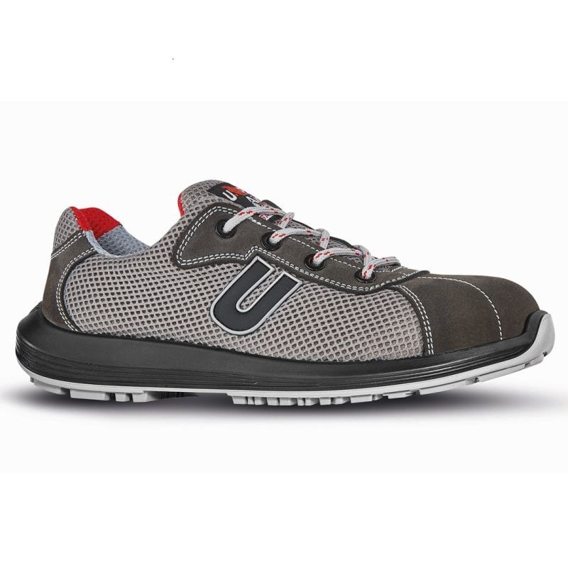 U-Power - Chaussures de sécurité basses sans métal ultra légère COAL - Environnements secs et chauds - S1P SRC Gris Taille 38