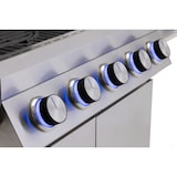 thumbnail of Tarrington House Gasbarbecue met 5+1+1 branders Glenwood, 138 x 57 x 121 cm, met plaat en wielen, roestvrij staal, zilver