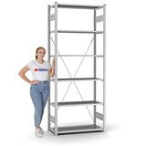 thumbnail of PROREGAL Profi-Lagerregal Stecksystem | Grundregal/Grundfeld | HxBxT 250x100x40cm | Fachlast 125kg | Verzinkt