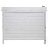 thumbnail of PROREGAL Gartenschrank mit Arbeitsplatte HxBxT 86x104x52cm Outdoor Tanne Holz Weiß Pflanztisch