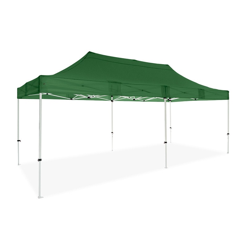 Carpa Cenador Plegable Profesional 3x6m Verde | Estructura Acero Reforzado 32x32x1 mm | Resistente para Exterior y Eventos