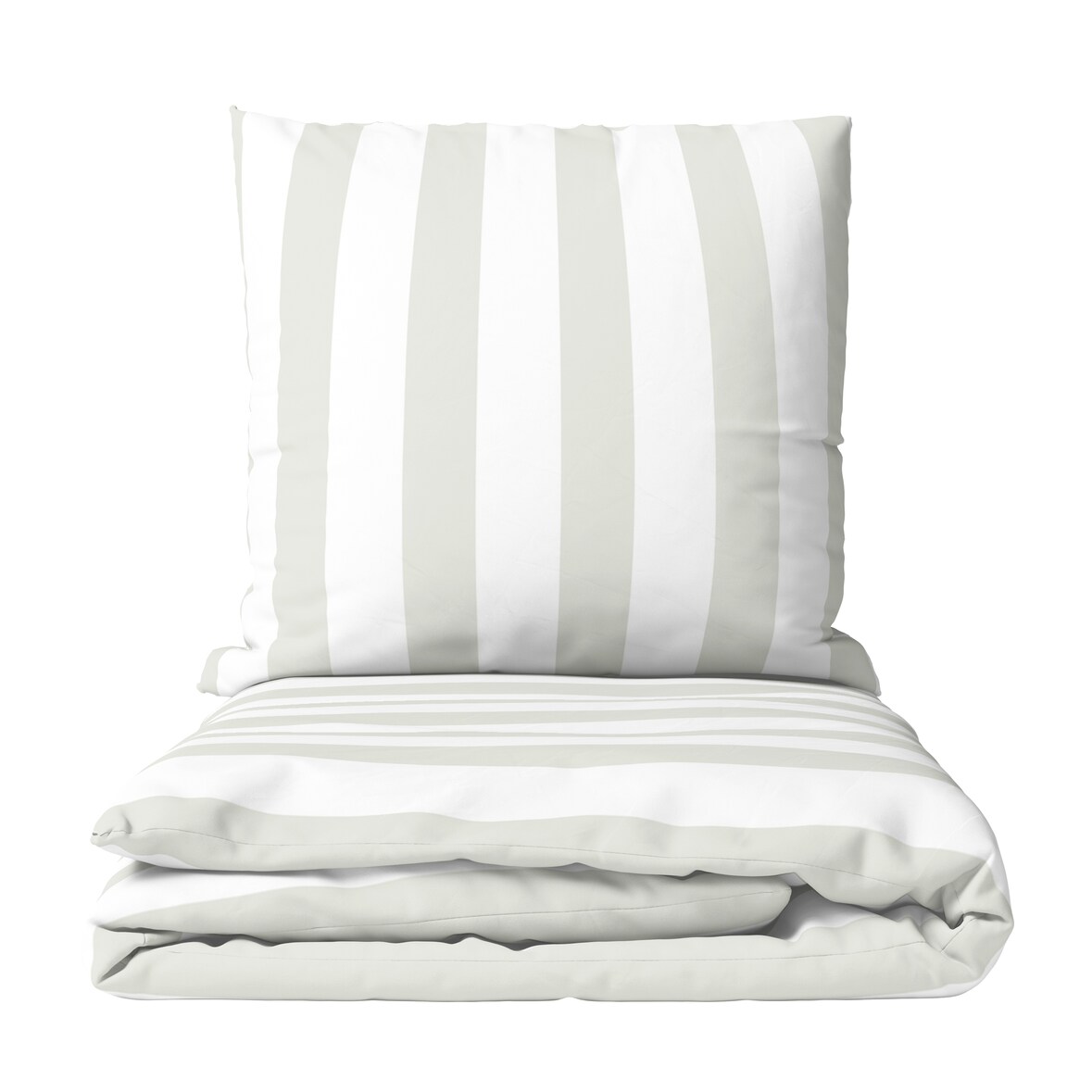 Bettwäsche 155x220 cm Baumwolle 4 teilig Weiß Grau Streifen modern mit Reißverschluss
