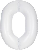 thumbnail of XL Folienballon weiss Zahl 0