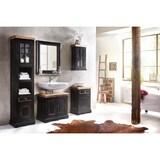 thumbnail of SIT Möbel Badschrank | 2 Türen, 1 Schublade, 2 offene Fächer | Mango+MDF | schwarz | B 44 x T 35 x H 188 cm | 05897-11 | Serie CORSICA