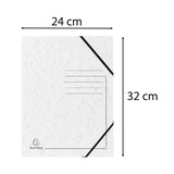 thumbnail of Exacompta  Cod. 55406E - Cartella 3 lembi stampata con elastici in cartoncino lustré 355 g/mq - 24x32cm bianco - Confezione da  25 pz.