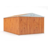 thumbnail of Box deposito attrezzi utensili doppia porta capanno deposito in lamiera zincata 327x459cm x h 215cm - 201 kg - 15,01 mq LEGNO