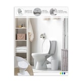 thumbnail of Abattant WC avec frein de chute et déclipsable en polypropylène Blanc et Acier Inoxydable