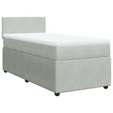 thumbnail of vidaXL Boxspringbett mit Matratze Hellgrau 100x200 cm Samt