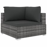 thumbnail of vidaXL 11-delige tuin loungeset met kussens poly rattan grijs