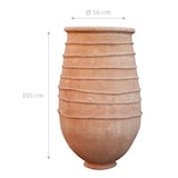 thumbnail of Biscottini Vasi per fiori 56x56x105 cm - Vasi da interno - Fioriera esterno da giardino - Vaso balcone tondo – Giara Anfora in Terracotta del Sahara