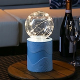 thumbnail of LED Solar Tischlampe GLOW blau Kugelleuchte mit Drahtlichterkette für Terrasse