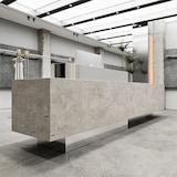 thumbnail of Empfangstresen, Bar, Holz- und Metalldesign, kommerzieller Empfangstresen, geeignet für Café und Geschäft 300×60×100cm【DLSA300】