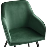 thumbnail of tectake Chaise Rembourrée aspect velours Dossier ergonomique vert foncé/noir - 403657