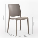 thumbnail of Set van 4 stoelen van polypropyleen met glasvezel, stapelbaar, voor buiten en tuin, bar en restaurant, keuken met modern design – Carmen – Tortora