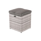 thumbnail of Saco de feijão de jardim de rattan sintético cor cinza com Almofada removível - Tamanho: 40x40x49 cm