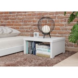 thumbnail of Nachtkästchen niedriger Nachttisch ohne Schublade Kiefer massiv Weiß 90.20-K15W