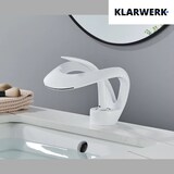 thumbnail of NAVIS | Design Waterval Kraan Badkamer Wit Badkamer Kraan | Elegante premium roestvrijstalen kraan voor spoelbakken | Hotelmengkraan 2 aansluitingen