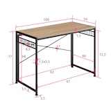 thumbnail of tectake Bureau Paterson pliable 102 x 51 x 77 cm - Bois clair industriel, Chêne Sonoma - 404661