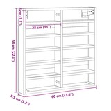 thumbnail of vidaXL Vitrinekast met plank Oudhout 60 x 8,5 x 58 cm Bewerkt hout