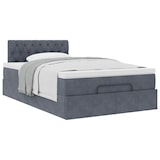 thumbnail of vidaXL Ottoman-Bett mit Matratze Dunkelgrau 120x200 cm Samt