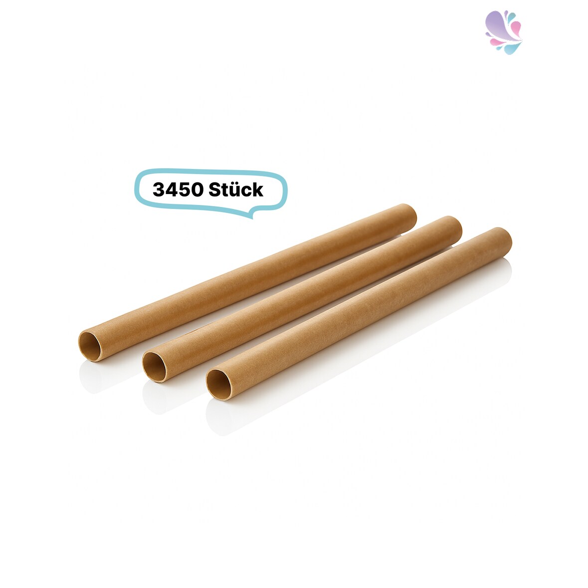 Papier- Trinkhalm, JUMBO 8 x 230 mm, 3.450 Stk