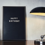 thumbnail of Relaxdays Letterboard, 145 Buchstaben, Zahlen, Sonderzeichen, 45x30 cm, Buchstabentafel zum Stecken, Kunststoff, schwarz