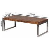 thumbnail of Massiver Couchtisch 120cm Wohnzimmertisch Holz Tisch Massiv Beistelltisch