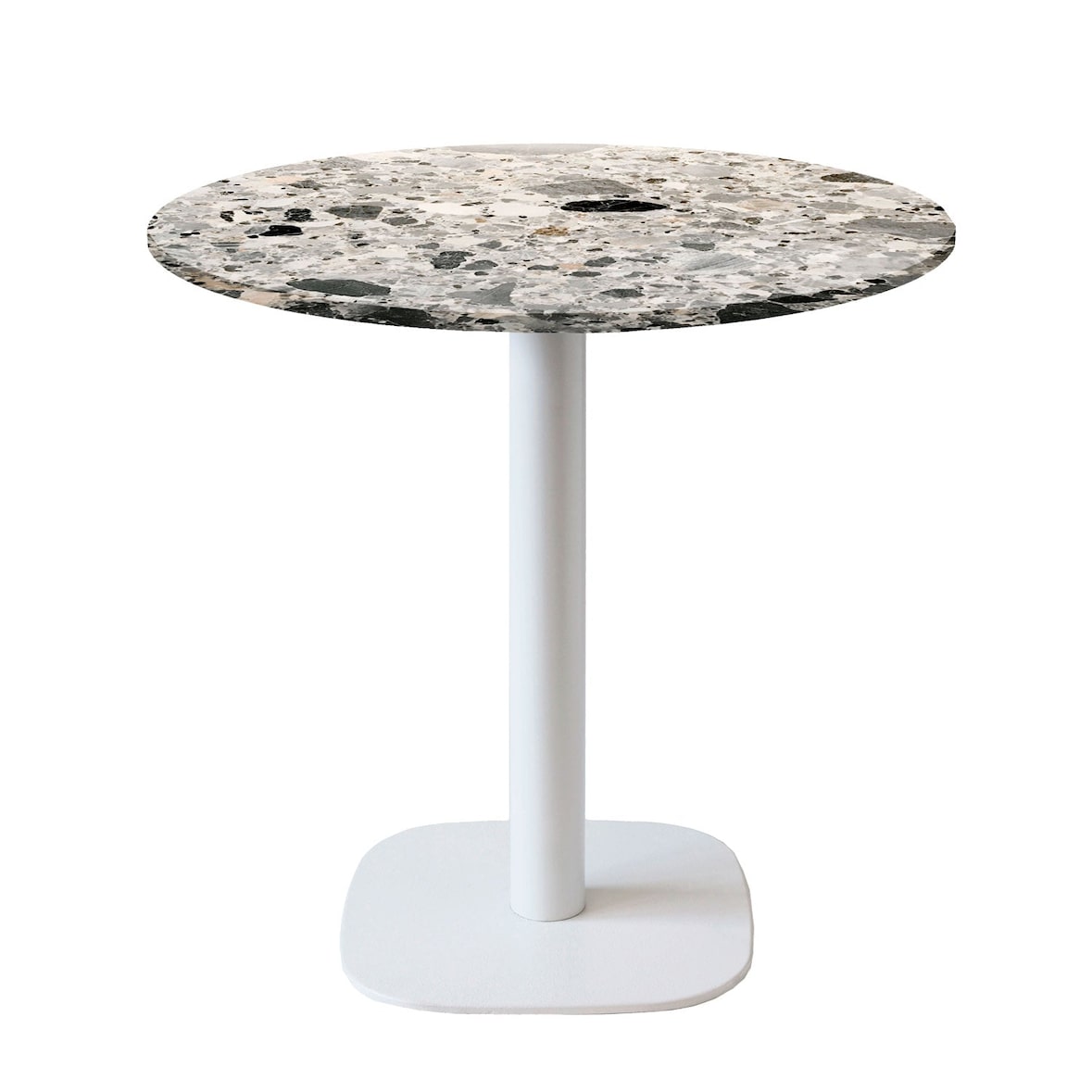 Tisch Round weiß Ø70cm - Modell Terrazzo Cepp