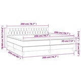 thumbnail of vidaXL Boxspringbett mit Matratze & LED Schwarz 200x200 cm Stoff
