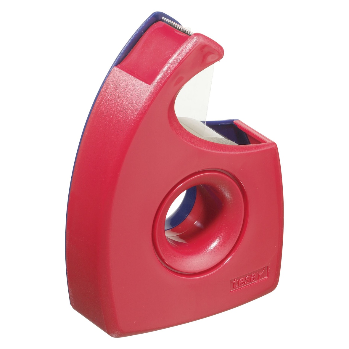 Tesa Easy Cut Handabroller, Blau, Dunkelrot