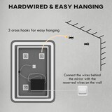 thumbnail of HOMCOM Specchio Bagno Touch con Luce LED e Funzione Antiappannamento