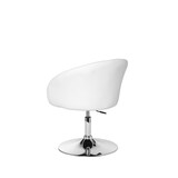 thumbnail of Design Relaxsessel SPM2.158 Loungesessel Kunstleder Cocktailsessel weiß, Sessel Drehbar, Esszimmerstuhl 120 kg, Clubsessel Leder-Optik, Drehstuhl