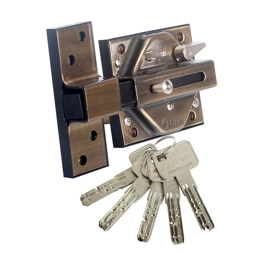 LINCE - Cerrojo Alta Seguridad 7930R Acabado Bronce Ingles 97930Rbi Lince
