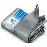 thumbnail of Abdeckplane 80 g/m² (3 x 5 m, Silber) wasserdichte Plane mit Ösen - Gewebeplane Schutzplane