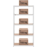 thumbnail of MSW Scaffale metallico - 100 x 60 x 200 cm - 5 x 150 kg - Grigio