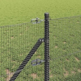 thumbnail of vidaXL Zaunpfosten Grau 25 x 0,8 m (12 x 12 mm Mesh) Stahl und PVC