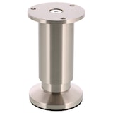 thumbnail of WAGNER Möbelfuß/Verstellfuß DESIGN - Ø 40/60 x 100-115 mm, Edelstahl-Optik, inkl. Anschraubplatte Ø 60 mm - 12037001