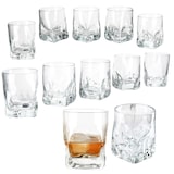 thumbnail of 12x Frosty Whisky-Gläser 250ml Tumbler D.O.F. Glas Scotch dicker Boden Relief