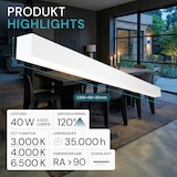 thumbnail of LUXULA LED Linearleuchte LX700311 40 W 3000 K, 4000 K, 6500 K einstellbar in warm-, neutral- und kaltweiß (CCT)