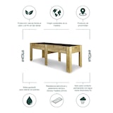 thumbnail of HORTALIA Mesa de cultivo Gardenbrico XXL80 en madera tratada para exterior - 200x80x80 cm