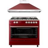 thumbnail of Solthermic® Combo Pack Cocina F9l50g2r Horno Panoramico + Campana Decorativa 8924 Roja 90