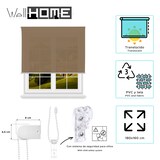 thumbnail of WellHome - Doorschijnend polyester rolgordijn 180 x 160 cm (Breedte x Hoogte) Bruin