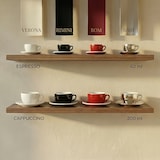 thumbnail of Muvell 6x Espressotassen á 60 ml | Schwarz | Italian Style | extra dickwandig mit 0,8 cm & schwere Ausführung | Set mit Untertassen - Geschenkset