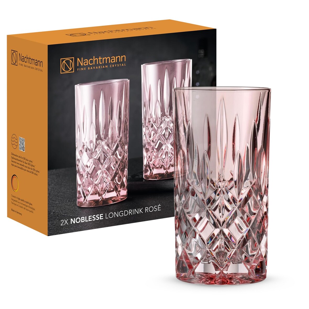 Nachtmann Noblesse Colors Longdrinkglas 395 ml 2er Set - Rosé