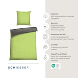 thumbnail of Schiesser Bettwäscheset Doubleface - Renforcé - 2-teilig - 135 x 200 cm - Grün-Dunkelgrau
